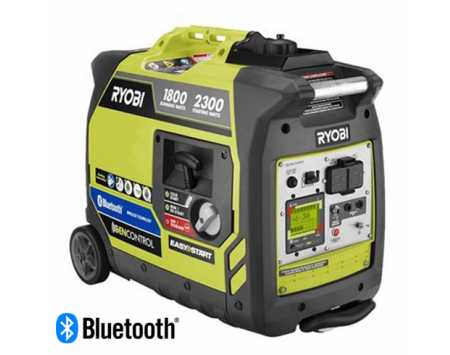 Ryobi 2,300W/1800W Bluetooth Super Quiet Gas Generator