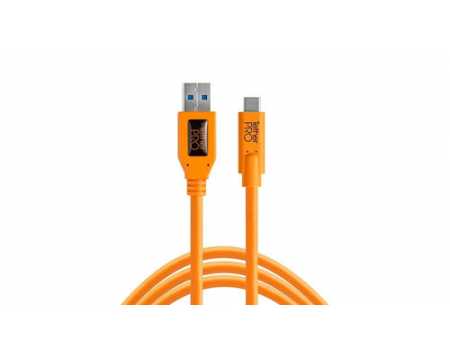 Tether Tools TetherPro USB-C to USB-A 3.0 Cable (15', Orange)