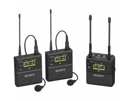 Sony UWP-D27 2-Person Camera-Mount Wireless Omni Lavalier Microphone System (UC25: 536-608 MHz)