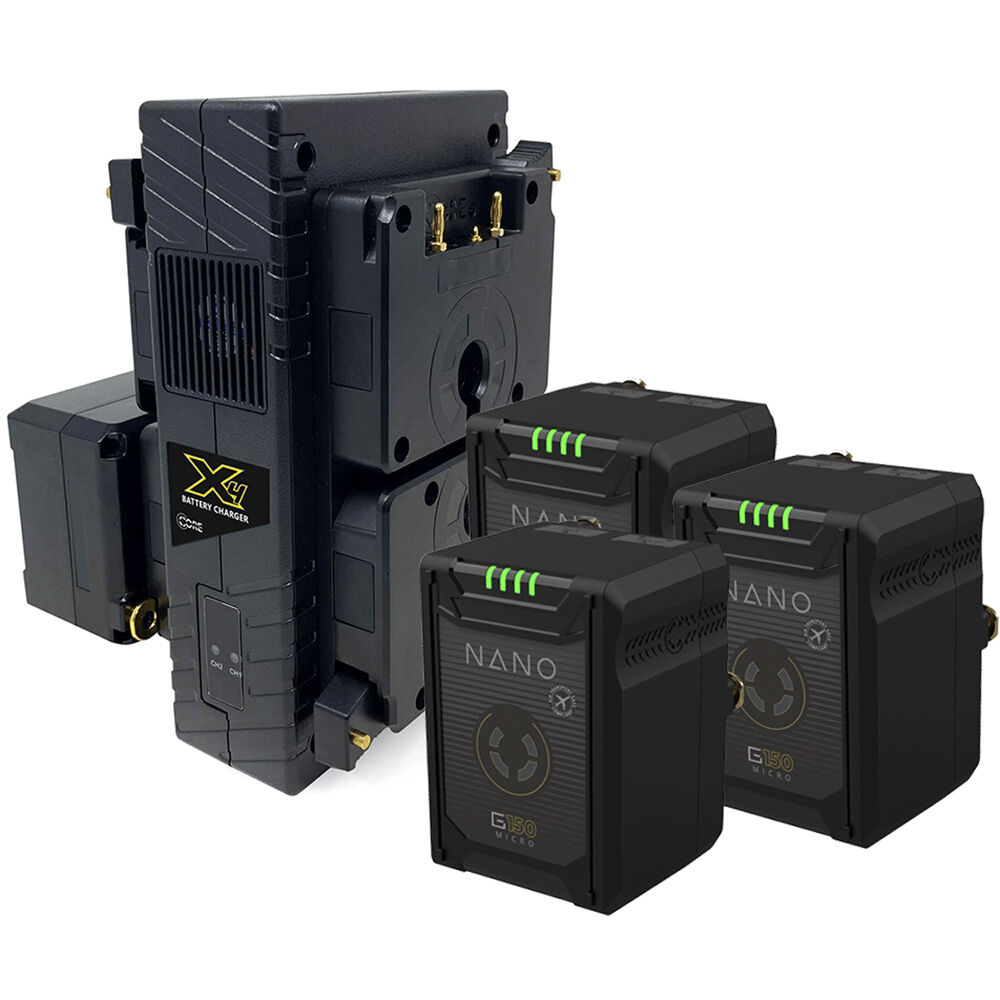 Core SWX NANO Micro 147Wh 4-Battery Kit w/ Quad Charger (Gold Mount)